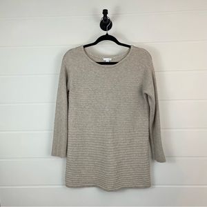 J.Jill SzM Wool/Silk blend Ribbed Knit Sweater